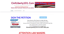 Desktop Screenshot of civilliberty101.com