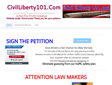 Tablet Screenshot of civilliberty101.com